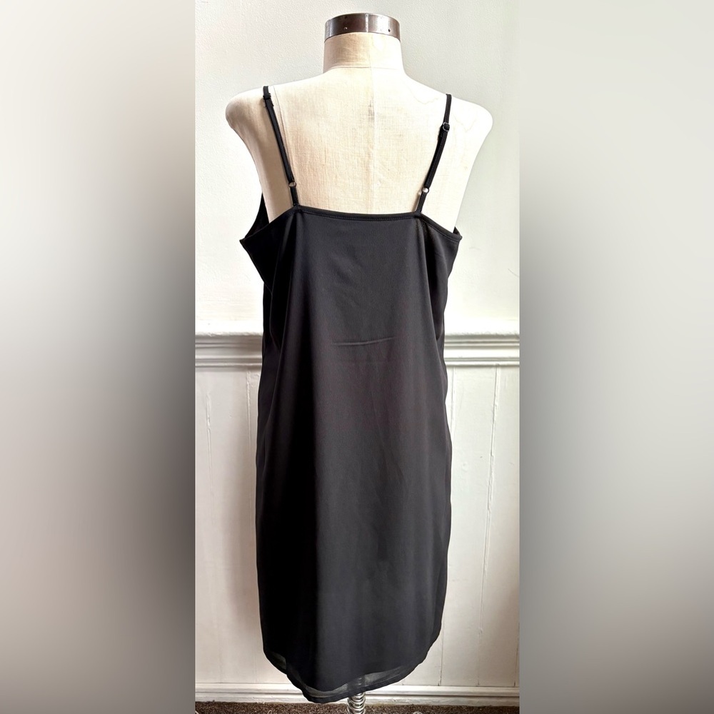 Beaded Boho Little black Spaghetti sleeve dress Old Navy Size Medium Med M - Picture 4 of 5